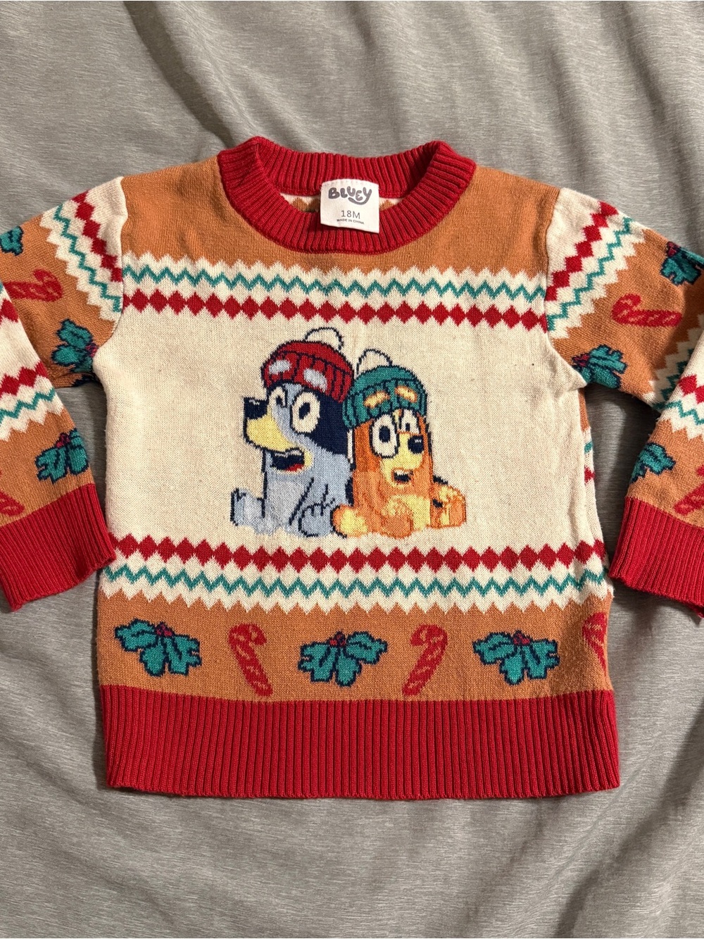 Bluey Bingo Christmas sweater 18M